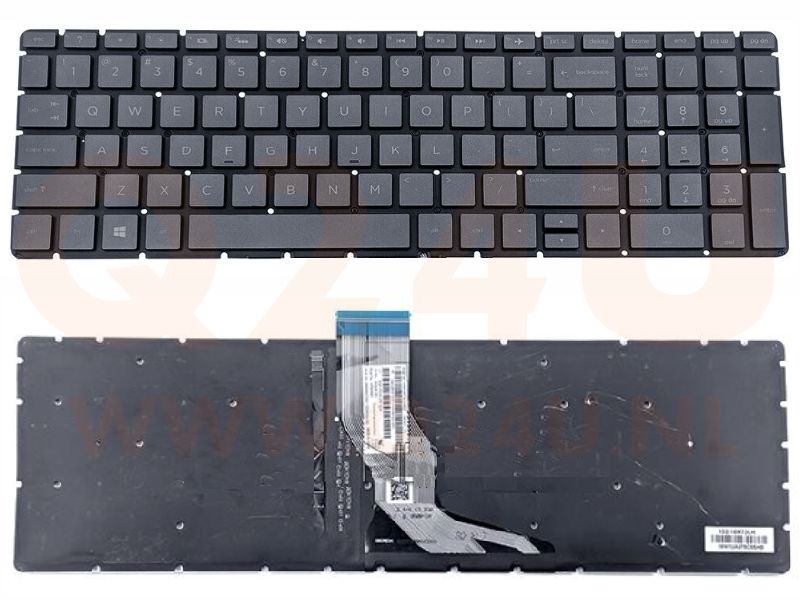 HP Envy X360 15-BQ 15M-BQ 15Z-BQ Series laptop toetsenbord, US - zwart - met licht