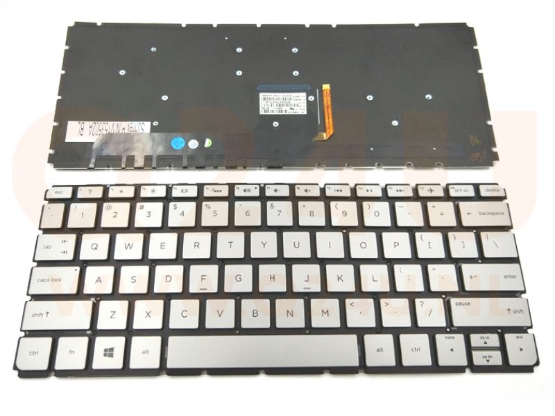 HP Envy 13-D series laptop toetsenbord, US - zilver - met licht