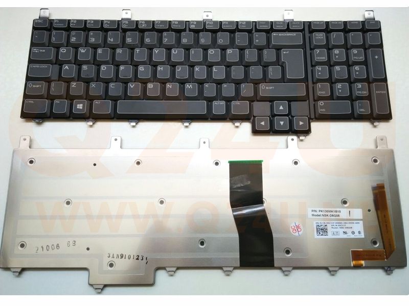 Alienware M17X-R4 M18X-R2 series laptop toetsenbord, US - zwart - met licht