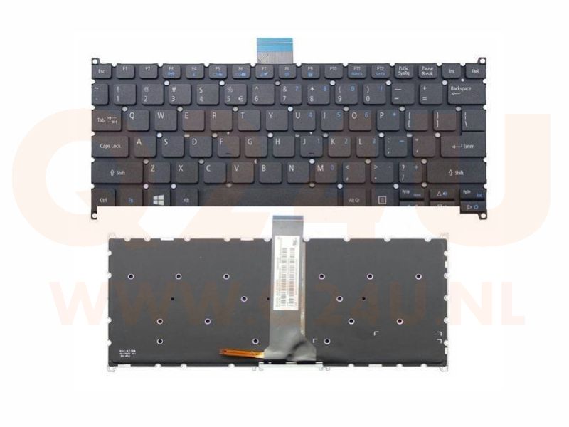 Acer Aspire V5-122 V5-132 V3-371 E3-111 series laptop toetsenbord, US - zwart - met licht