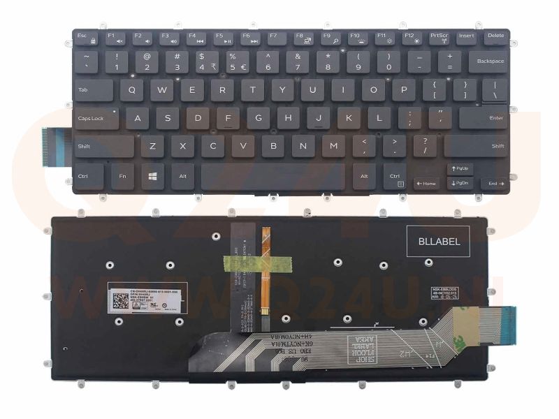 Dell Vostro 14 5468 14 571 14 7460 15 7560 13 5370 laptop toetsenbord, US - zwart - met licht