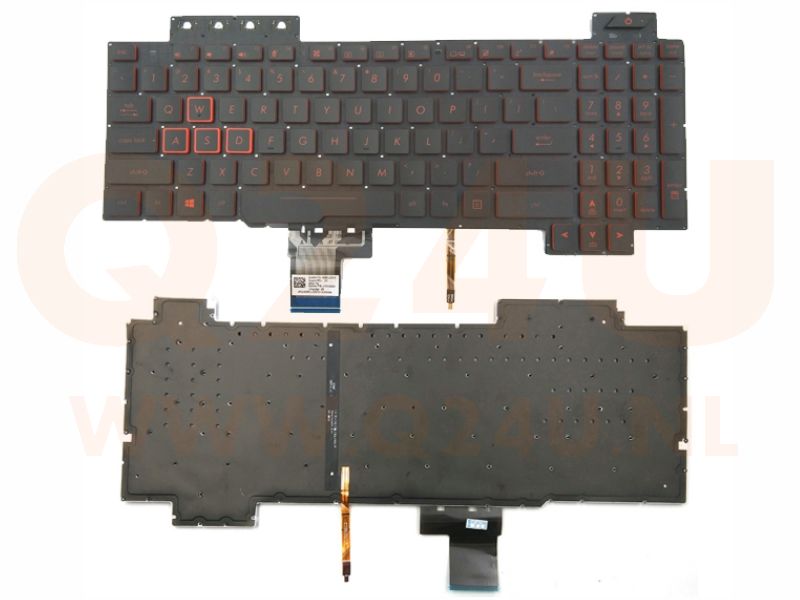 Asus Tuf Gaming FX505 FX504 series laptop toetsenbord, US - zwart met licht