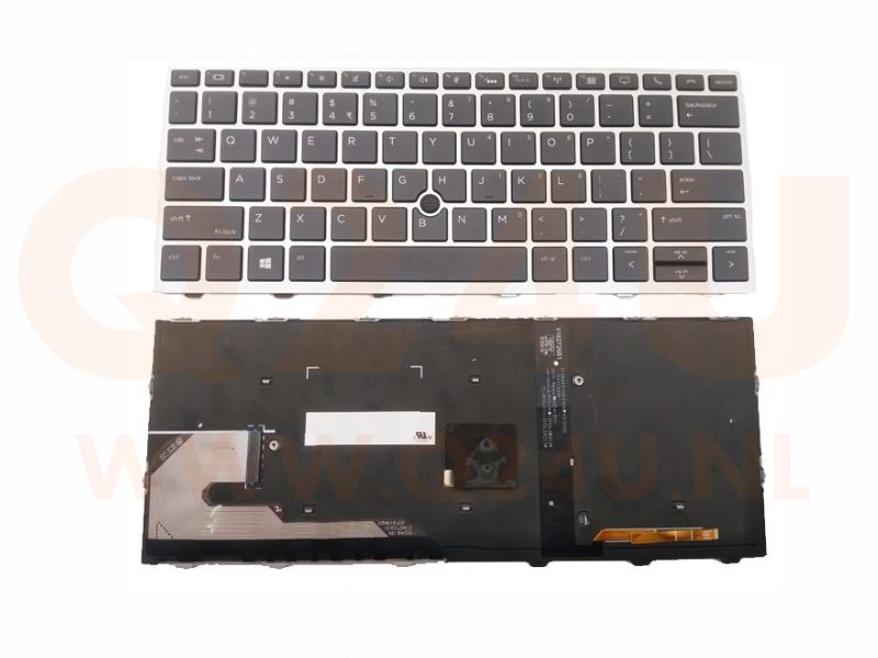 HP EliteBook 830 G5 series laptop toetsenbord, US - zwart - met licht en pointer