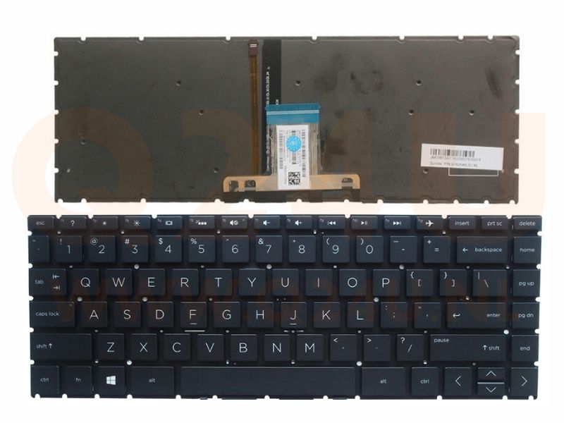 HP Pavilion 14-CE series laptop toetsenbord, US - zwart - met licht