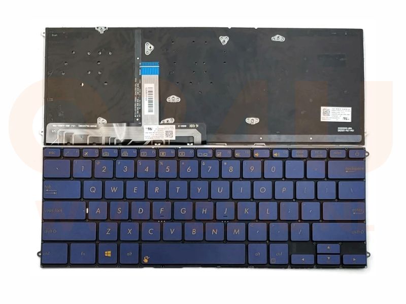 Asus Zenbook UX490 Serie  laptop toetsenbord, US - blauw - met licht