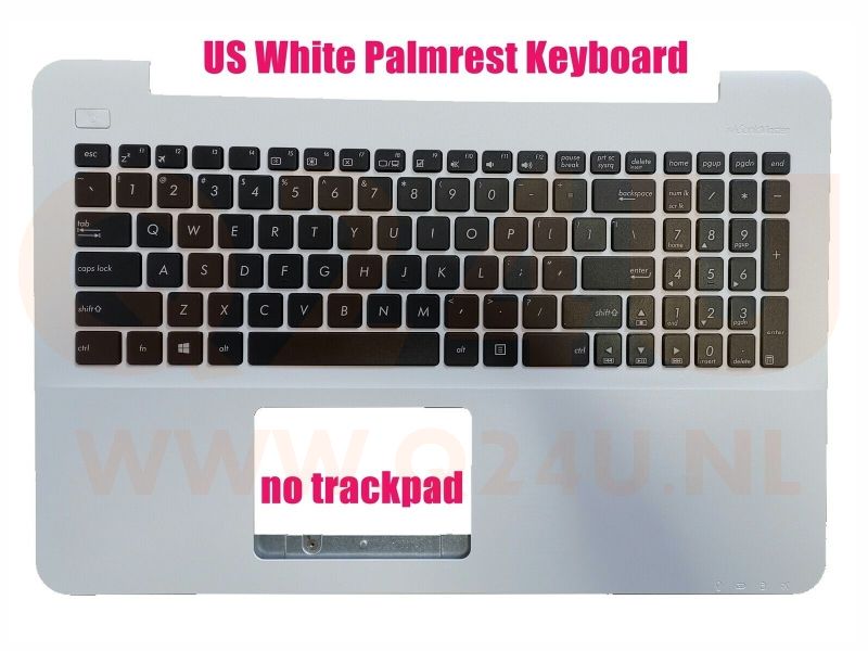 Asus F555L F555 series toetsenbord topcase - zwart / zilver - 13NB0623AP0121