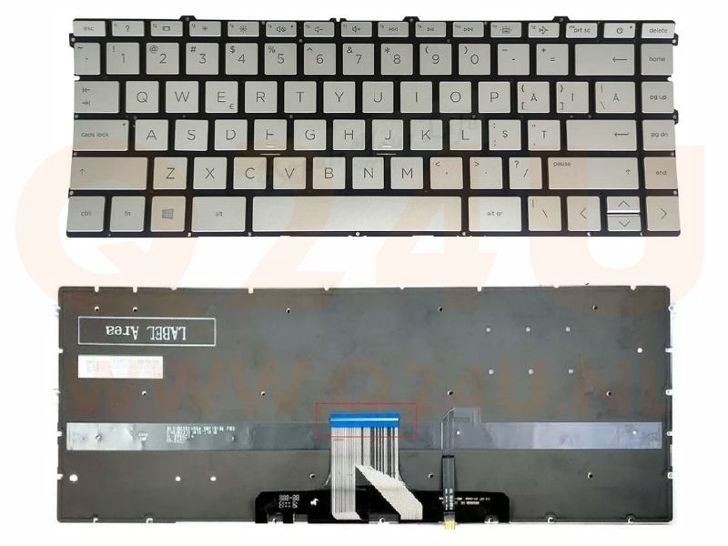 HP Pavilion x360 14-DW 14-DY 14-DV series laptop toetsenbord - zilver