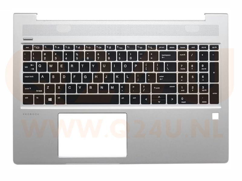 HP ProBook 450 G6 450 G7 455 G6 455 G7 top case US toetsenbord - zilver - L45090-001