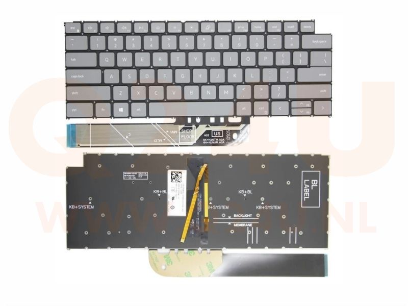 Dell Latitude 3420 Inspiron 13 5320 toetsenbord - grijs - met licht