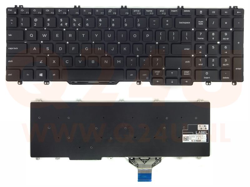 Dell Latitude 5500 5501 5510 Precision 3540 3541 laptop toetsenbord US - zonder licht - zonder pointer