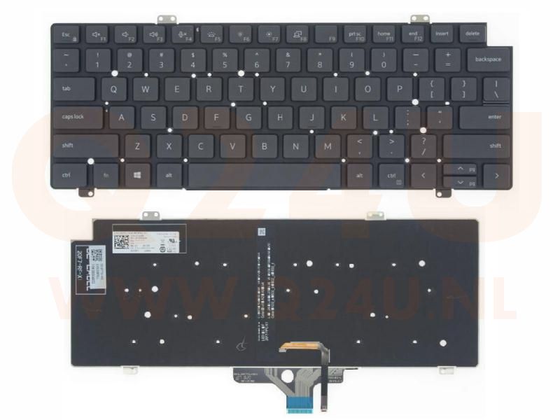 Dell Latitude 5420 5430 7420 7410 7520 7530 US toetsenbord - zwart - met licht - 0CW3R5