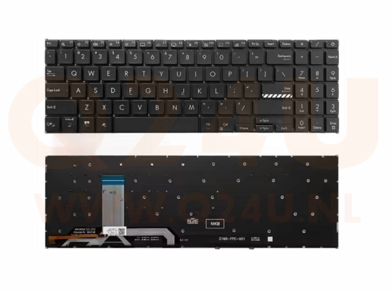 Asus Vivobook ASUS X1603Z X1603ZA X1605V M1603Q M1503Q M1502 M1502Z US toetsenbord - licht - zwart