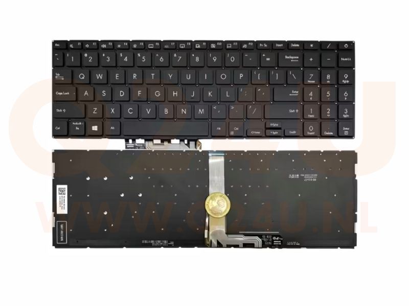 Asus ZenBook Pro 15 UX535 UX535L UX535LH US qwerty toetsenbord - zwart - 90NB0RW1-R30UI0