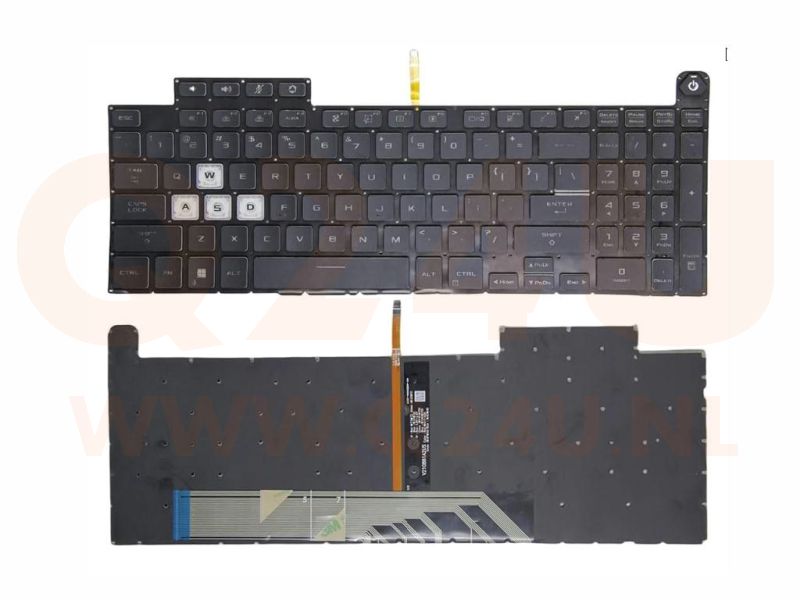 Asus TUF Gaming F15 FX507 FX507Z FX507ZC4 FX507ZM US qwerty toetsenbord - V210846BS1 - licht
