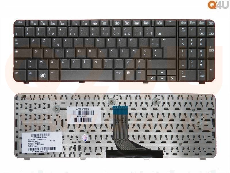 Compaq Presario CQ61 HP G61 series toetsenbord, BE AZERTY - zwart