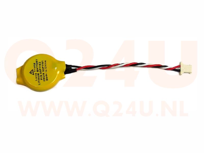 Bios batterij, CR2032 met kabel - drie pin