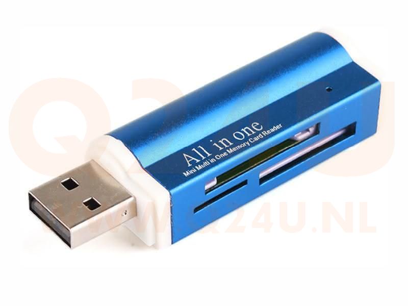 Mini USB 2.0, 4 in 1 geheugenkaartlezer