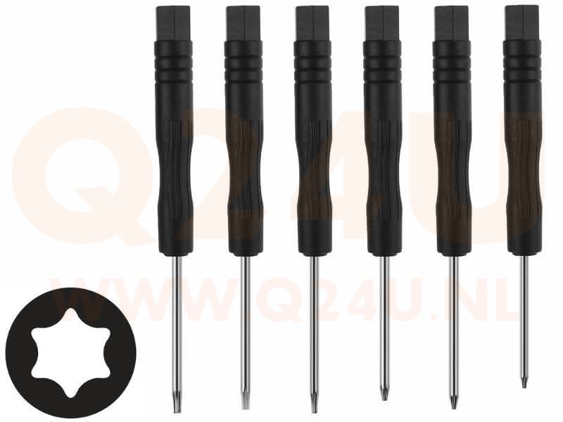 6 Delig Torx T1 T2 T3 T4 T5 T6 schroevendraaierset