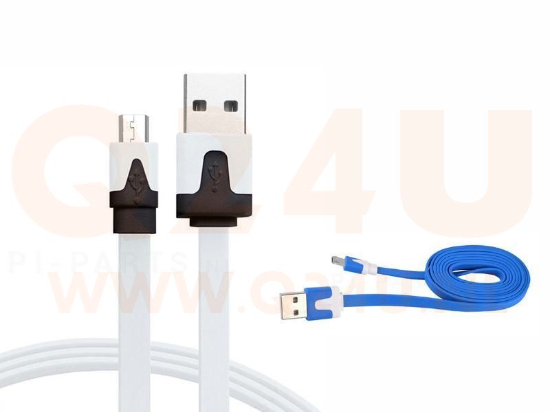 Micro USB kabel wit, 1 meter