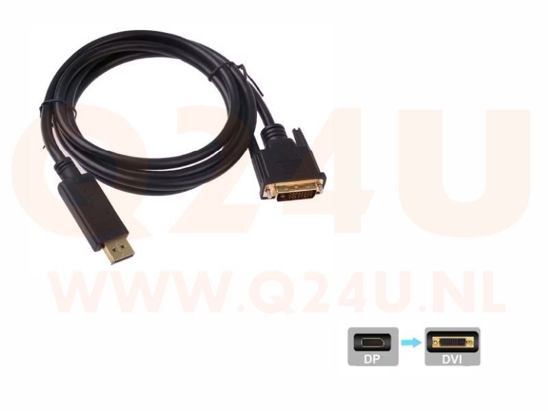 Displaypoort naar DVI 24 + 1 pin display kabel - 1.8 meter