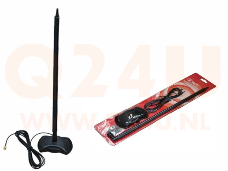 Wifi antenne, 2.4g, 15 dbi, op voet met kabel