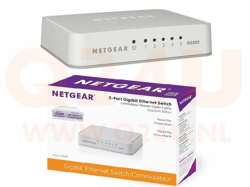 Netgear GS205 SOHO 5 poorts Ethernet Gigabit Switch