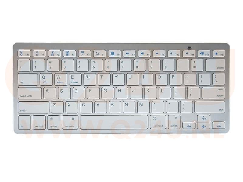 Bluetooth toetsenbord, zilver – wit