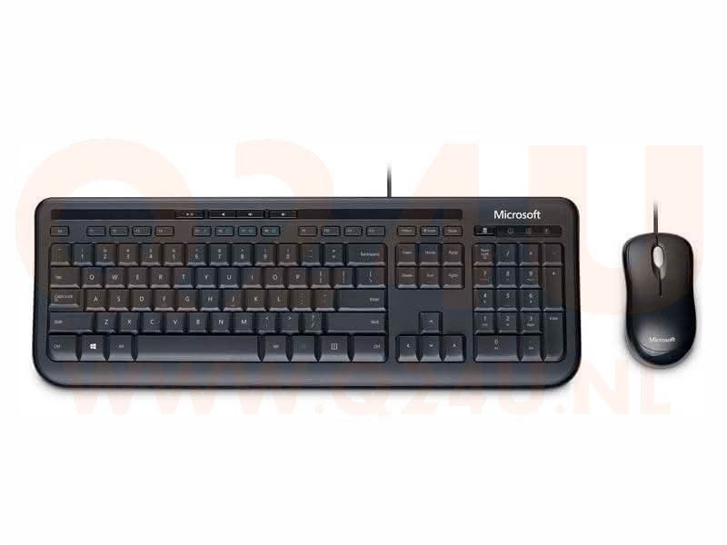 Microsoft QWERTY Toetsenbord en muis USB bedraad