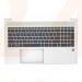 HP Probook 450 G8 455 G8 top case toetsenbord US - zilver - M21740-001 - licht