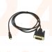Micro HDMI naar DVI 24 + 1 pin adapter - kabel 1,8 meter