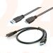 USB3.0 oplaad - data kabel - 30cm - zwart