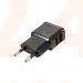 USB oplader 5v 2a, 2x USB uit, zwart